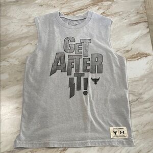 Under Armour Gray Sleeveless Kids Tee